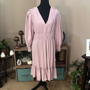 Calvin Klein Blush Pink Long Sleeve Dress